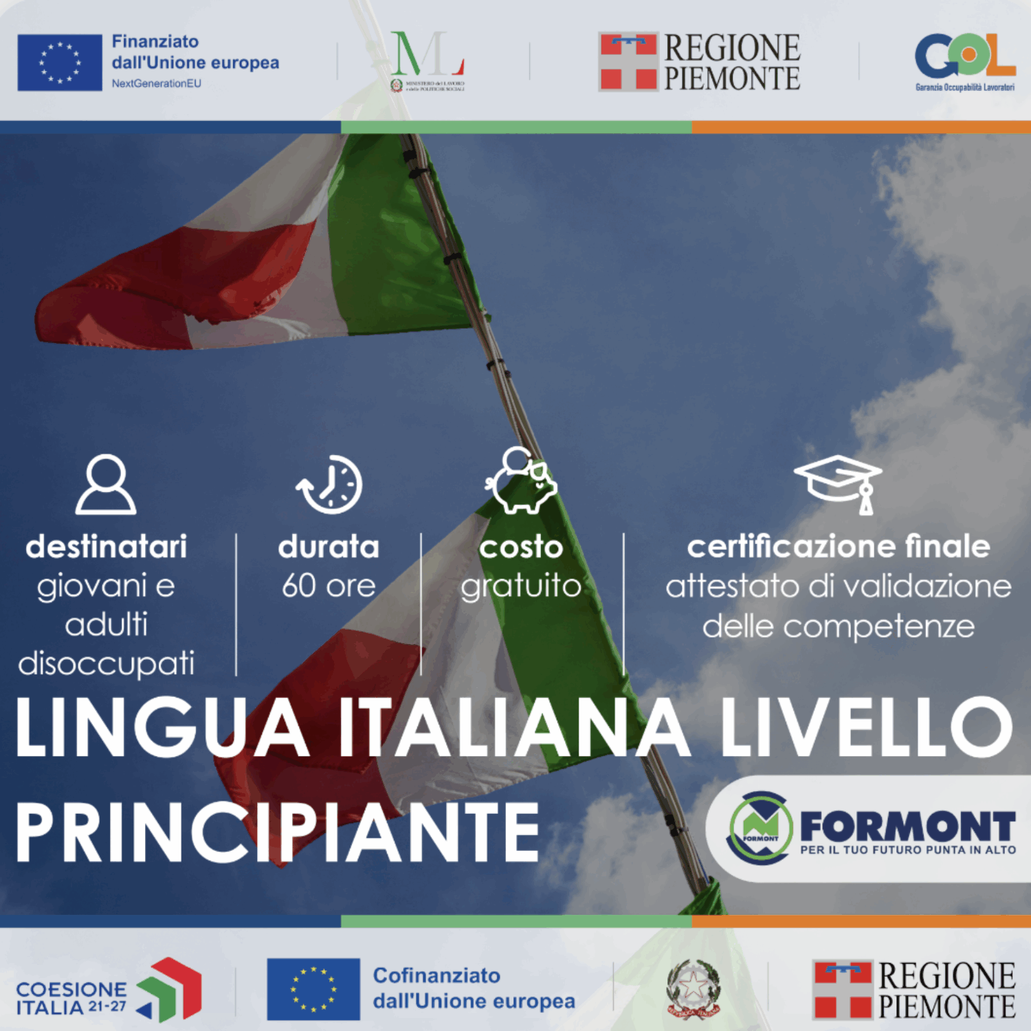 Lingua italiana L2 – Livello principiante A1 (GOL)