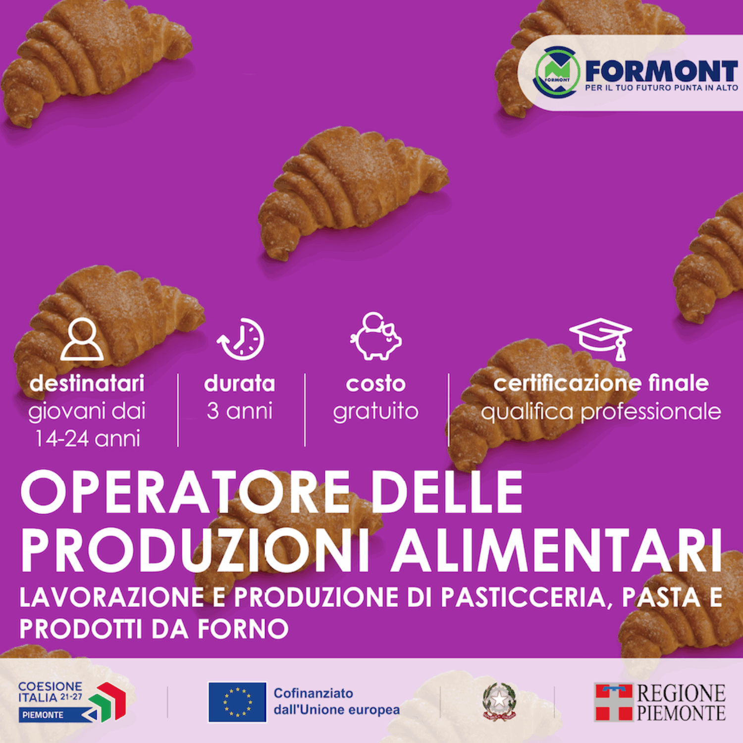 OPERATORE DELLE PRODUZIONI ALIMENTARI: LAVORAZIONE E PRODUZIONE DI PASTICCERIA, PASTA E PRODOTTI DA FORNO