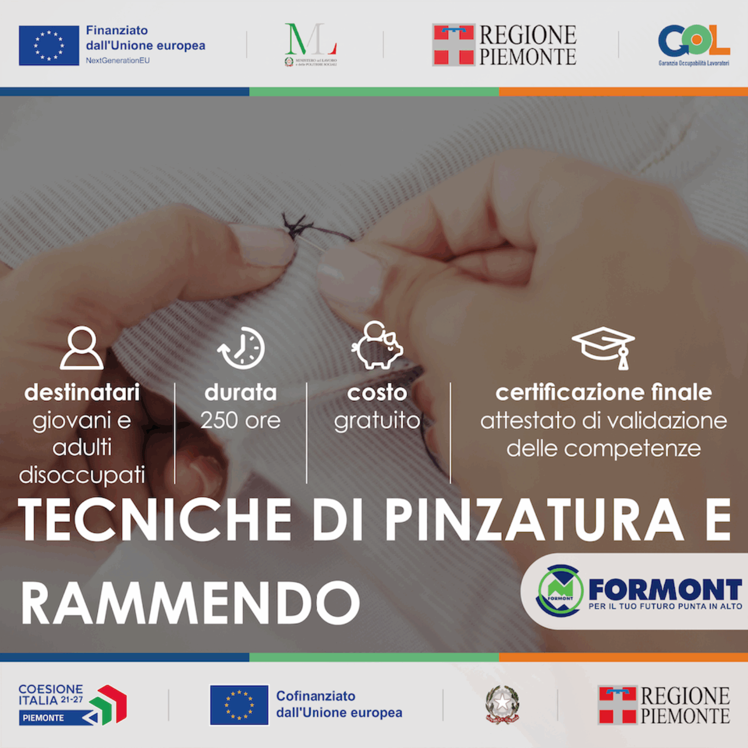 TECNICHE DI PINZATURA E RAMMENDO Corso gratuito GOL